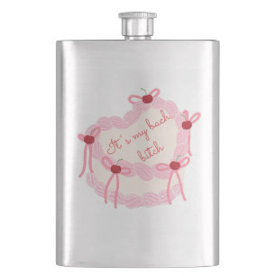 Das ist mein Bachelorette Coquette Cake Brautpar Flachmann