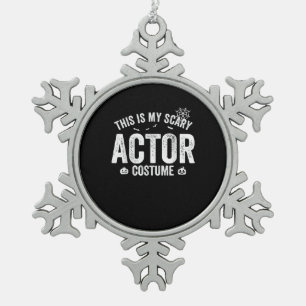 Das ist mein Beängstigender Actor Costume Hallowee Schneeflocken Zinn-Ornament