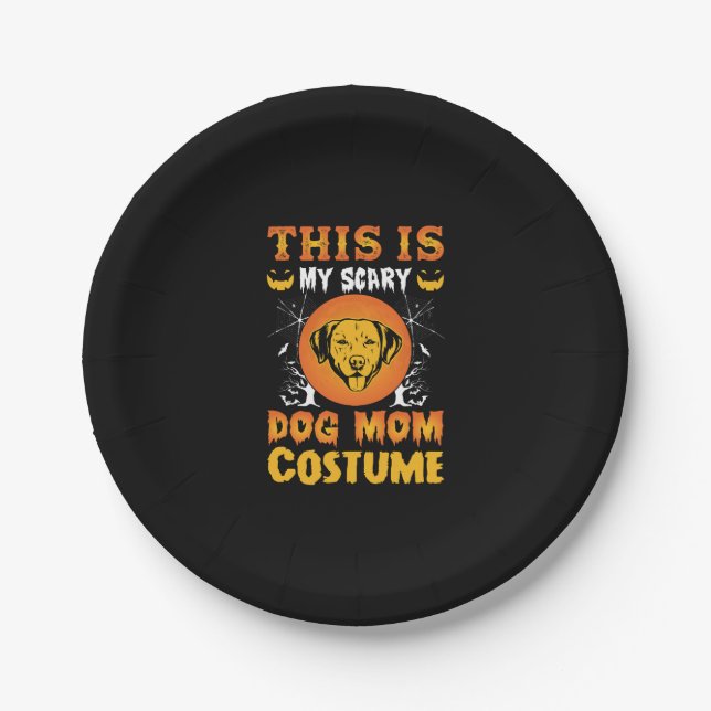 Das ist mein Beängstigender Mama-Kostüm Pappteller (Vorderseite)
