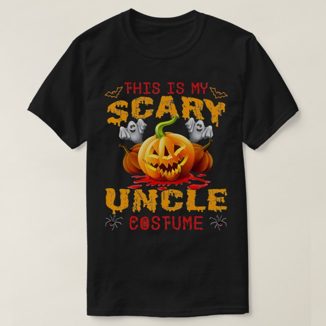Das ist mein Beängstigendes Onkelkostüm Pumpkin Fu T-Shirt (Design vorne)