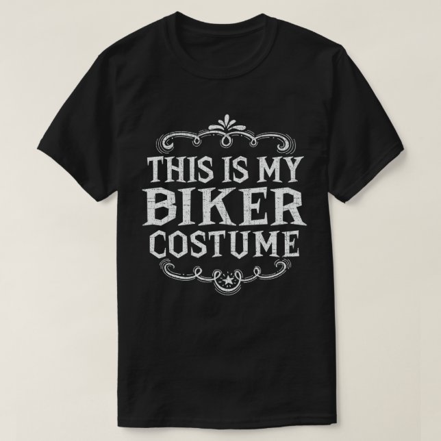 Das ist mein Bikerkostüm Funny Lazy Halloween T-Shirt (Design vorne)