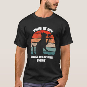 Das ist mein Binge-Watching Retro-Katze und Serien T-Shirt