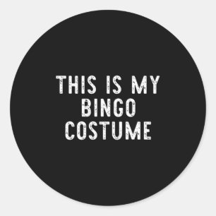 Das ist mein Bingo-Kostüm Halloween Funny Easy Kid Runder Aufkleber