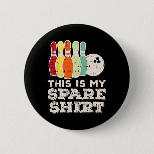 Das ist mein Bowling Spare Shirt Retro Bowler Men Button
