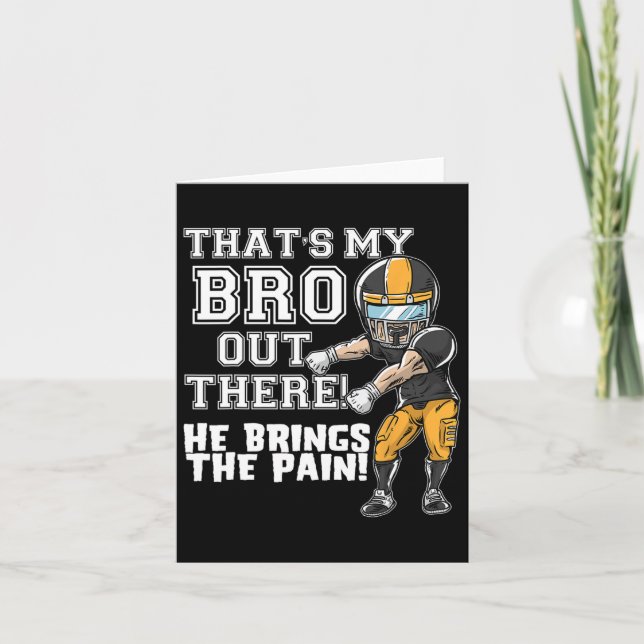 Das ist mein Bro da draußen Gelber Fußballbruder S Karte (Vorderseite)