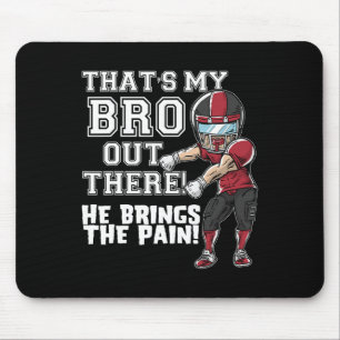 Das ist mein Bro da draußen, Red Football Brother  Mousepad