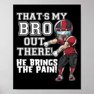 Das ist mein Bro da draußen, Red Football Brother  Poster