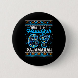 Das ist mein Chanukka 67 Pajamakah für jüdische Ch Button
