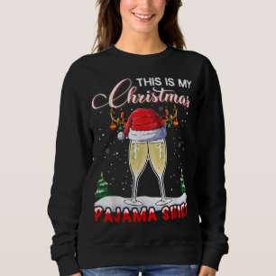 DAS IST MEIN CHRISTMAS Champagne Glass Pajama Sweatshirt