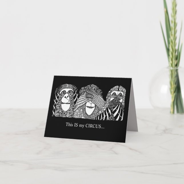 Das ist mein CIRCUS, und das sind meine MONKEYS Karte (Vorderseite)