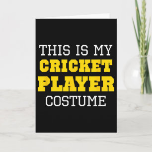 Das ist mein Cricket-Spieler-Kostüm Halloween Faul Karte
