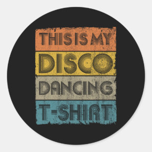 Das ist mein Disco Retro 70er 80er Music Dance Runder Aufkleber
