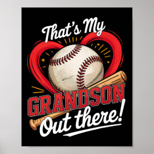 Das ist mein Enkel da draußen Baseball Grandma Bas Poster