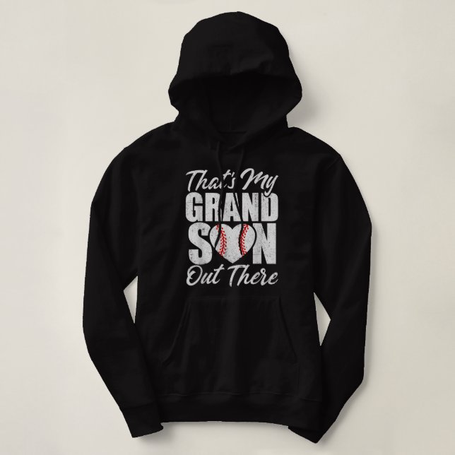 Das ist mein Enkel da draußen Baseball Großmutter  Hoodie (Design vorne)