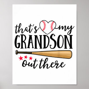 Das ist mein Enkel da draußen Baseball Oma Squad Poster