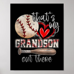 Das ist mein Enkel da draußen Baseball Poster