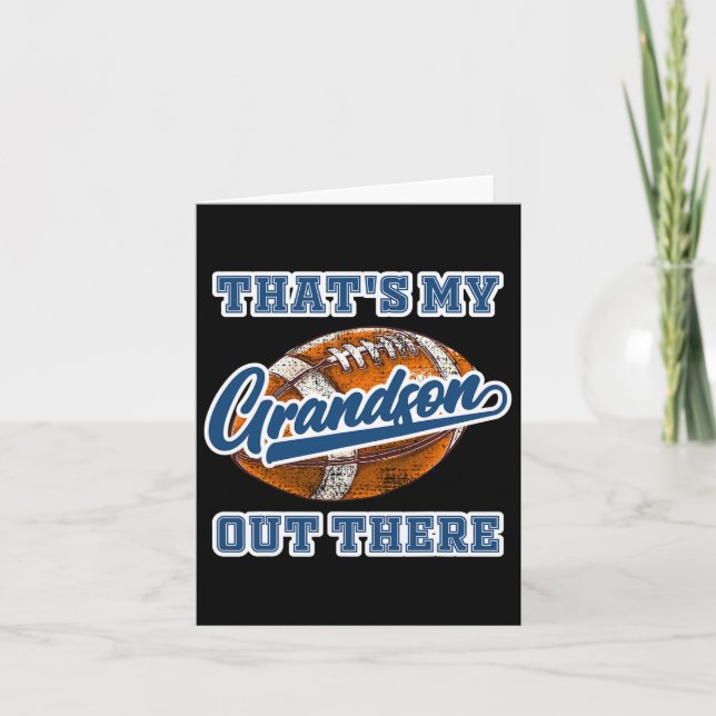 Das ist mein Enkel da draußen Fußball-Cheer Grandm Karte (Vorderseite)