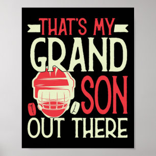 Das ist mein Enkel da draußen Hockey für Oma Poster