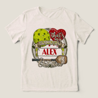Das ist mein Enkel da draußen Paddleball Picklebal Tri-Blend Shirt