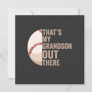 Das ist mein Enkel da draußen Verrückter Baseball- Einladung