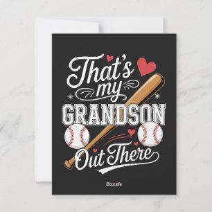 Das ist mein Enkel dort Baseball Feiertagskarte