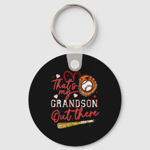Das ist mein Enkel dort Baseball Oma Mutter Schlüsselanhänger