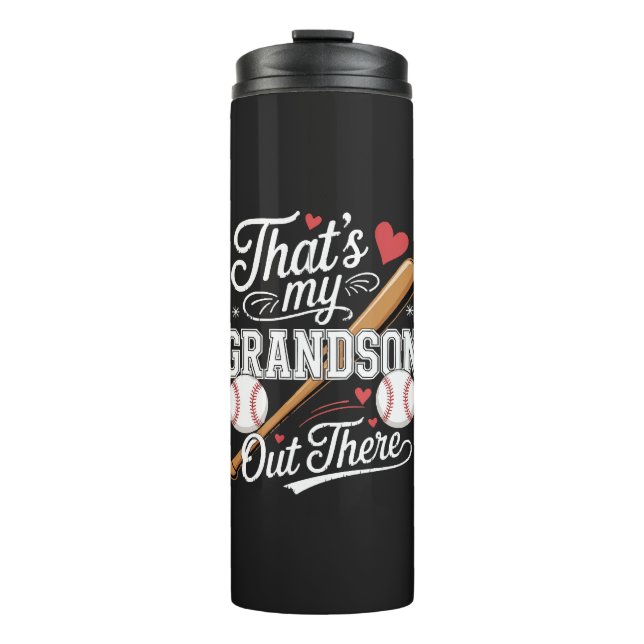 Das ist mein Enkel dort Baseball Thermosbecher (Vorderseite)