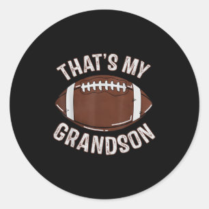 Das ist mein Enkel Fußball Oma Opa Familie Runder Aufkleber