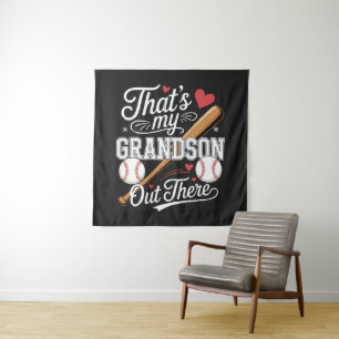 Das ist mein Enkelsohn dort Baseball Wandteppich