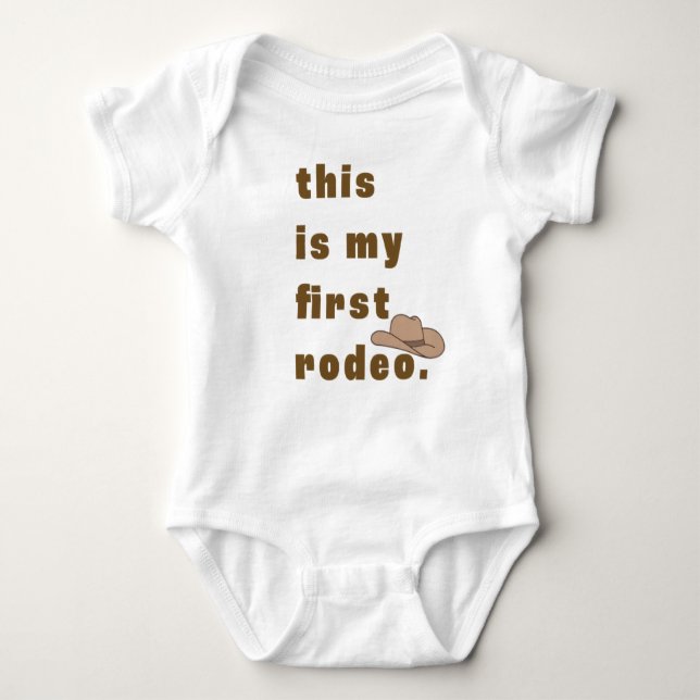 Das ist mein erstes rodeo in braun baby strampler (Vorderseite)