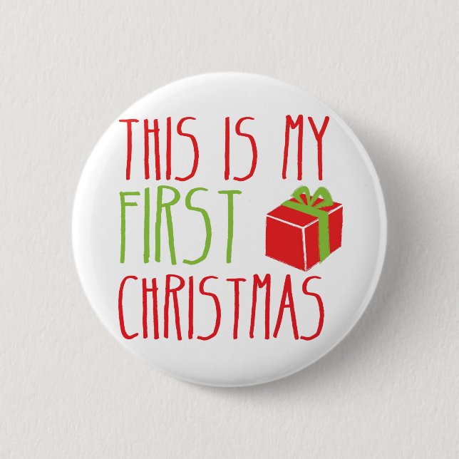 Das ist mein erstes Weihnachtskind Xmas Button (Vorderseite)