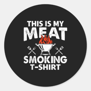 Das ist mein Fleisch rauchen lustige Grillen Smoke Runder Aufkleber