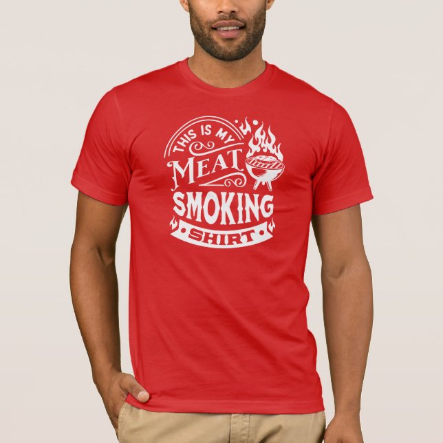 Das ist mein Fleisch rauchendes Shirt, weißes Text T-Shirt (Vorderseite)