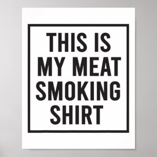 Das ist mein Fleischräuchern-Shirt Bbq Smoker Vint Poster
