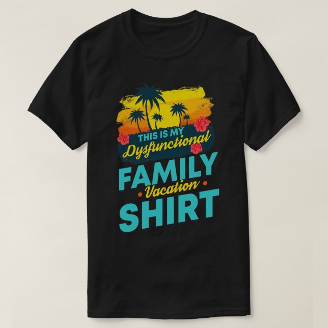 Das ist mein gestörter Familienurlaub Strandgif T-Shirt (Design vorne)