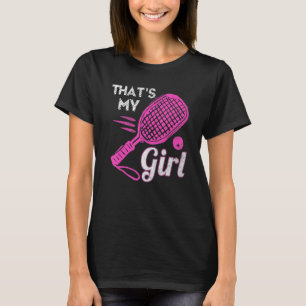 Das ist mein Girl Pink Squash Racquetball Sport T-Shirt