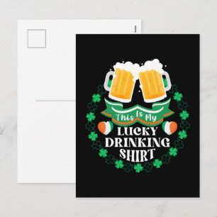 Das ist mein Glück beim Biertrinken am St. Patrick Feiertagspostkarte