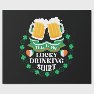 Das ist mein Glück beim Biertrinken am St. Patrick Geschenkpapier