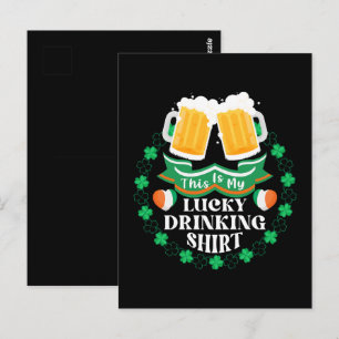 Das ist mein Glück beim Biertrinken am St. Patrick Postkarte