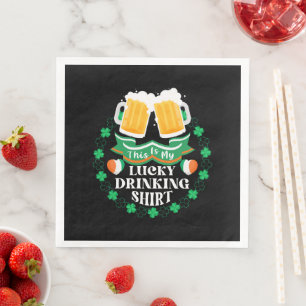 Das ist mein Glück beim Biertrinken am St. Patrick Serviette