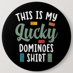 Das ist mein Glück Dominospiel Shirt Domino Player Button