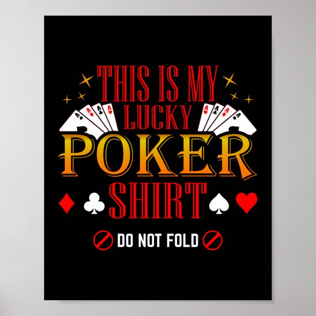 Das ist mein Glück Poker Shirt Poker Casino Poster (Vorne)