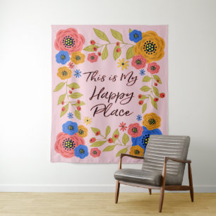 Das ist mein glücklicher Ort groß Wandteppich