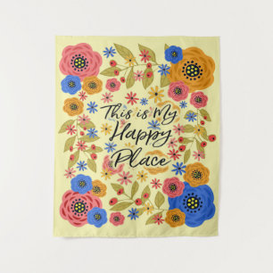Das ist mein glücklicher Ort Medium Wandteppich
