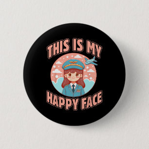 Das ist mein glückliches Face Funny Funny Woman Pi Button