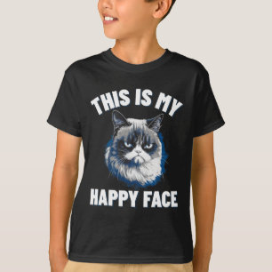 Das ist mein glückliches Gesicht - lustige Katze m T-Shirt