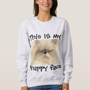 DAS IST MEIN GLÜCKLICHES GESICHT PERSÖNLICHE CAT-T SWEATSHIRT