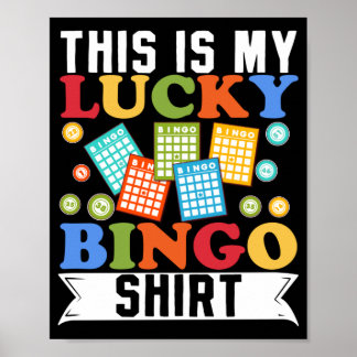 Das ist mein Glücksbingo-Shirt Funny Gambling Poster