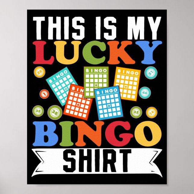 Das ist mein Glücksbingo-Shirt Funny Gambling Poster (Vorne)