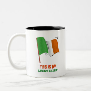 Das ist mein Glücksshirt Zweifarbige Tasse